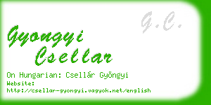 gyongyi csellar business card