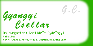 gyongyi csellar business card